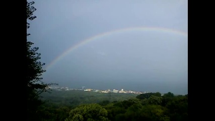rainbow over golden sands varna