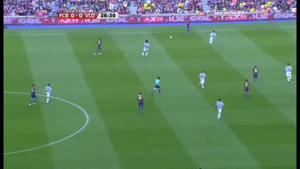 Barcelona 1 - 0 Valladolid Prieto own goal 