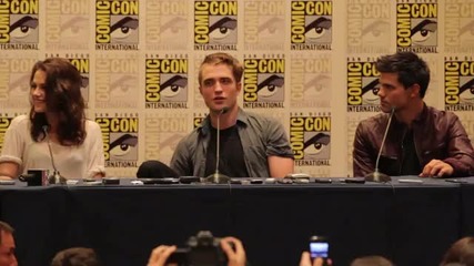 Breaking Dawn Comic Con Panel #3 - Robert Pattinson, Kristen Stewart, Taylor Lautner