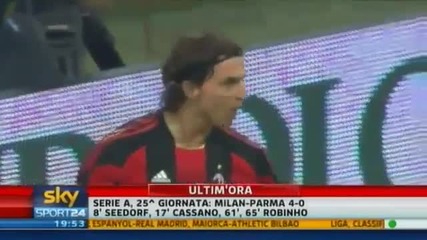 Милан 4:0 Парма (12 - 02 - 2011г.) 