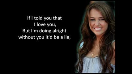 Miley Cyrus - Scars {with Lyrics } 