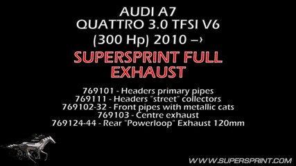 Audi A7 3.0 Tfsi - Full Supersprint Exhaust