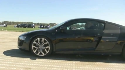 audi R8 V10 vs Lamborghi Gallardo 500 Hp x 2 races 