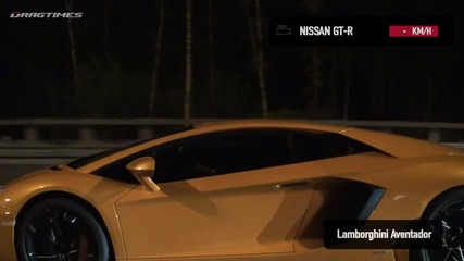 Зверска нощ Nissan Gtr Ecutek Vs Lamborghini Aventador