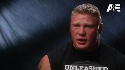 Kurt Angle reminisces about a tense first encounter with Brock Lesnar: A&E WWE Rivals: Brock Lesnar vs. Kurt Angle