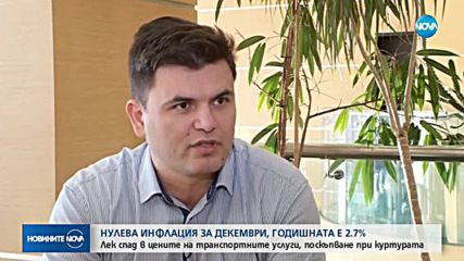 НСИ: Нулева инфлация за декември 2018