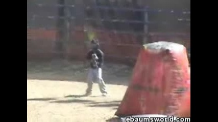 Paintball удар с топка в главата (headshot)