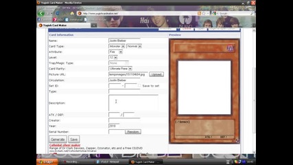 Как да сложим Justin Bieber в Yu - Gi - Oh карта?