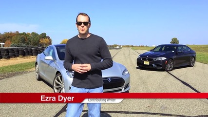 Tesla Model S vs Bmw M5 Drag Race