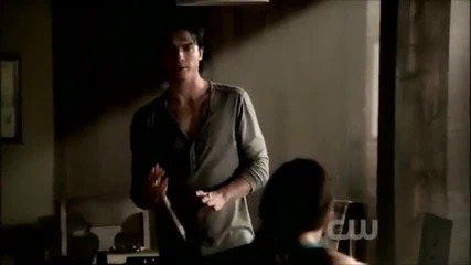 3x06 Damon and Elena training scene Vampire Diaries