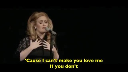 Adele - I Can't Make You Love Me (lyrics)