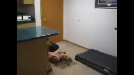 Момиче бяга на пътека 