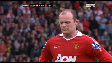 Манчестър Юнайтед 3 - 0 Уест Хям Уейн Рууни Гол *hq*