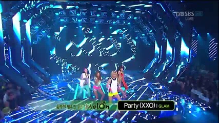 Glam - Party ( Xxo ) @ Inkigayo (26.08.2012)