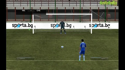 Fifa 12 ( Milan - Chelsea ) - дузпи !