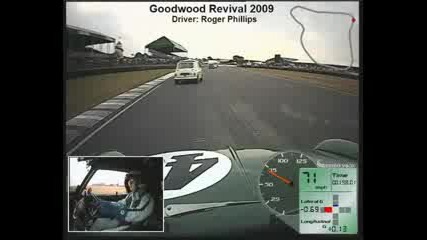 Goodwood Revival 2009 classic mini in - car race video - Roger Phillips (1/3)