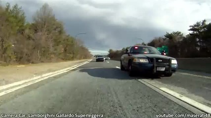 Зверски бегачки! Lamborghini Sl and Mb E63 Amg