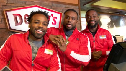 The New Day meet troops at Denny's in Fort Hood, Texas