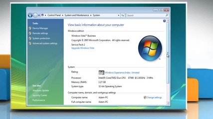Windows® Vista: How to join or create a workgroup