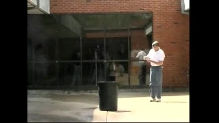 Sodium and Water in a 40 gallon trash can