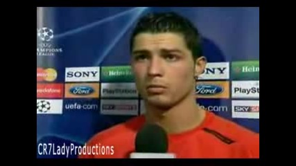 Интервю с Cristiano Ronaldo След изпускането на дузпата в мача срещу Barcelona !