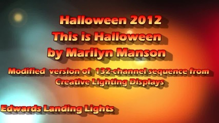Halloween 2012 Light Show - This is Halloween by Marilyn Manson