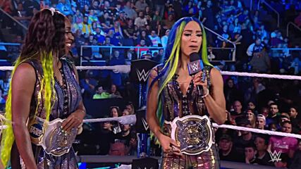 Natalya & Baszler step to Women’s Tag Team Champions Banks & Naomi: SmackDown, April 22, 2022