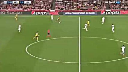 Arsenal 2 - 0 Базел ( шампионска лига ) ( 28/09/2016 )