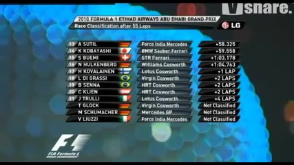 Най - емоционалният момент за 2010 Sebastian Vettel win F1 Abu Dhabi Grand Prix 2010 [14112010]