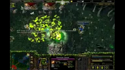 Warcraft 3 - Фонтата на The Scourge е бутнат от Warlock 
