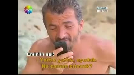 Survivor Emin Telefonda