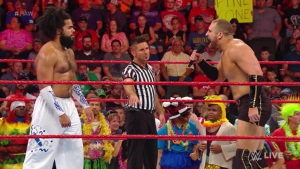 Mojo Rawley mauls No Way Jose at ringside: Raw, July 2, 2018