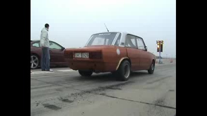 Bmw m6 hamann vs. lada turbo drag 1/4 mile 