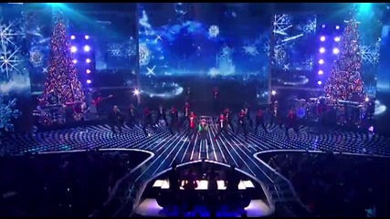 Justin Bieber with Stevie Wonder and Drew - Finale Night 2 - The X Factor Usa 2011
