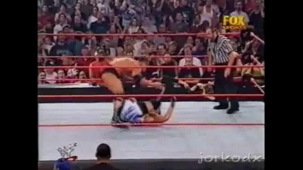 Крис Джерико и Скалата срещу Роб Ван Дам и Шейн Макмеън - Raw 10.08.2001 