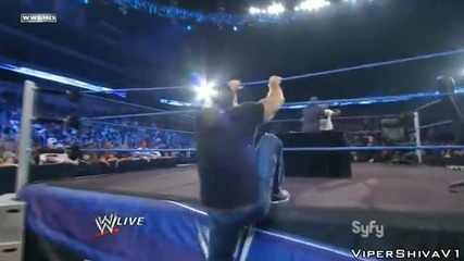 Kevin Nash attacks Cm Punk and Triple H - Wwe Super Smackdown 8_30_11