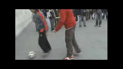 Street Soccer (panna) with Football Freestyle
