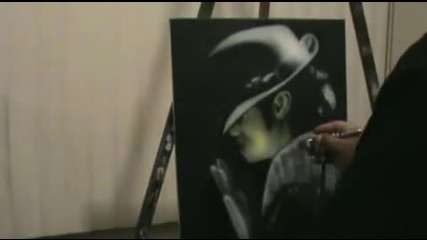 Michael Jackson - рисуване със спрей и боя