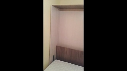 Ъглово падащо легло със скрит гардероб
