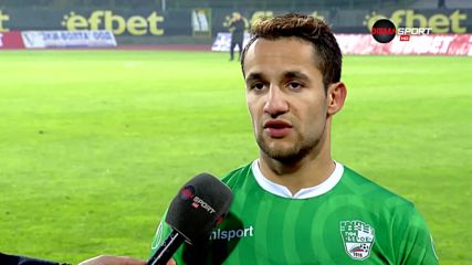 Играчът на мача Борислав Цонев след победата над Верея