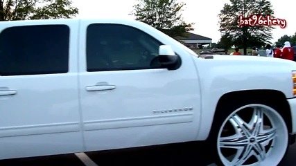 All White Chevy Silverado Truck on 30 Diablo Elites - Hd
