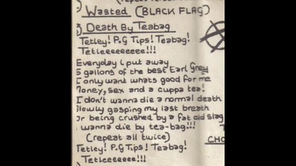 Pda - Wasted (black Flag cover) Death By Teabag 
