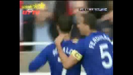 Арсенал 0 - 2 Манчестър Юнайтед Страхотен Гол На Роналдо 5.05.09