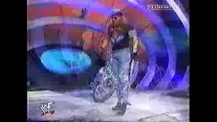 Triple H Destroys Undertakers Motorcycle