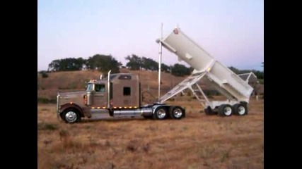 2003 Kenworth W900l&200728 Cts End Dump 