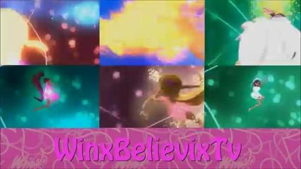 Winx Club Sirenix Splitscreen! - Group Transform! - Hd!