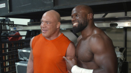 Apollo Crews on what Kurt Angle told him after his match: WWE.com Exclusive, March 18, 2019