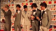 One Direction in the Brits winners room - Interview