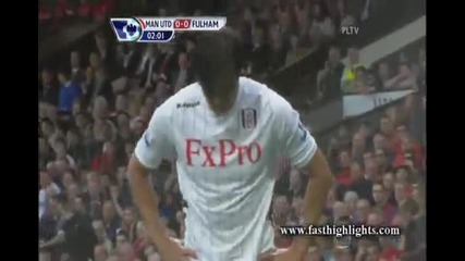 Man United - Fulham 3-2 (25.08.2012) [всички голове]