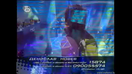 Изпълнението на Денислав - Music Idol 2 - 14.03.08г.(супер качество!)